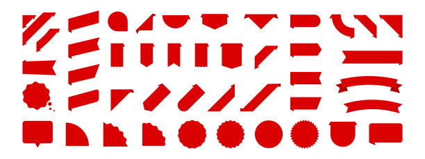 价格标签促销图标集。空白的折扣标签。向量EPS 10。在透明背景上隔离图片下载