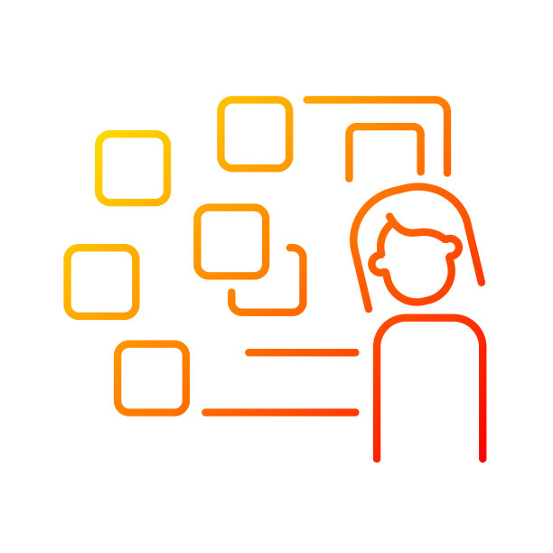 解离感梯度线性矢量图标图片下载