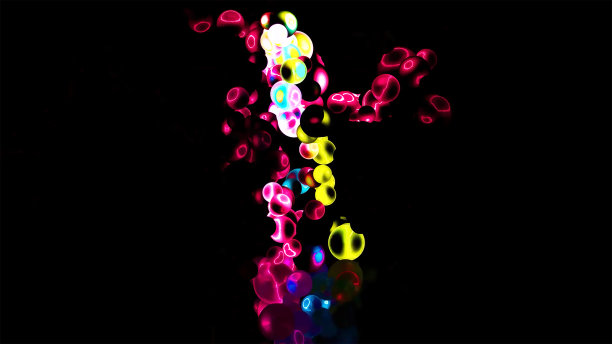 闪电与抽象雷暴数字渲染图片下载