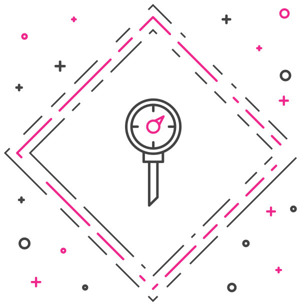 线厨房温度计图标隔离在白色图片下载