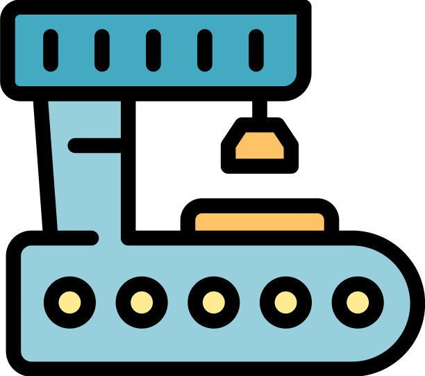 车床图标颜色轮廓图片下载