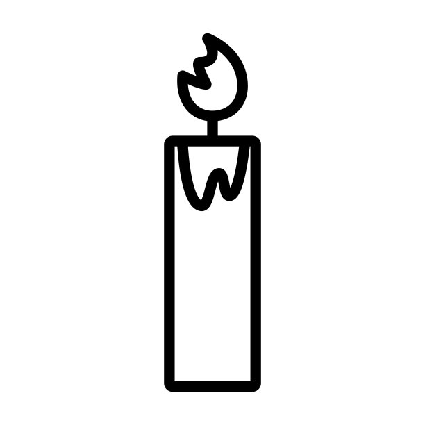蜡烛图标设计矢量模板插图图片下载