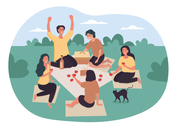 人们在夏天野餐图片下载