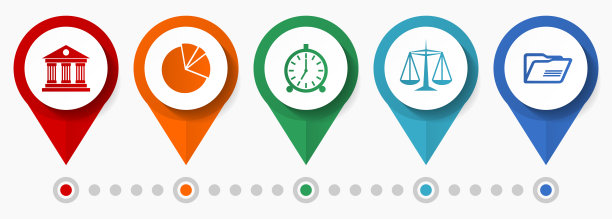 教育，商业，学校概念矢量图标集，平面设计指针，信息图形模板图片下载