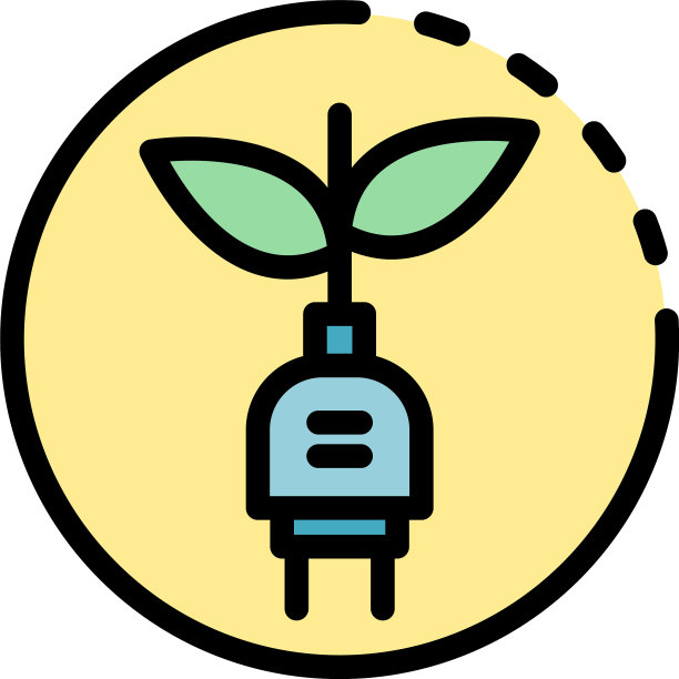 可再生能源图标颜色轮廓图片下载