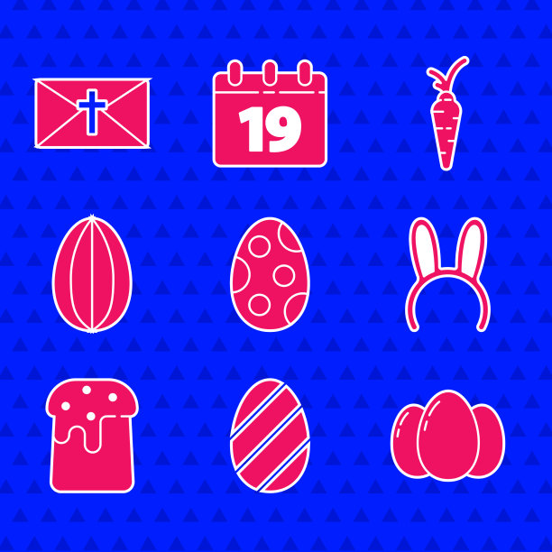 复活节彩蛋配长兔子耳朵的面具图片下载