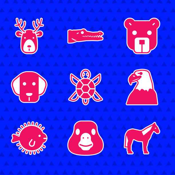 集龟鹅鸟马鹰头河豚图片下载