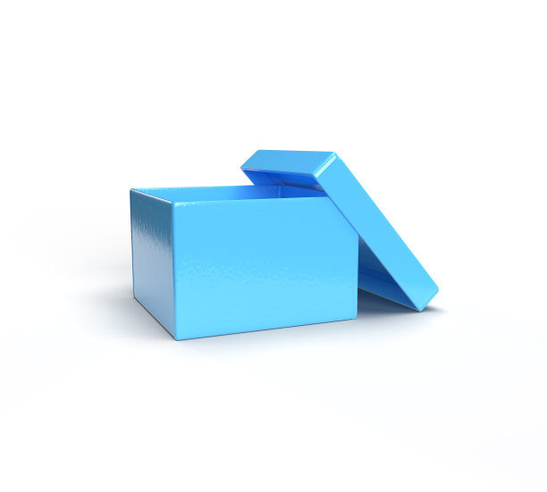 3DCG蓝色开盖礼品盒图片下载