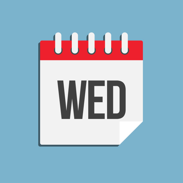 模板图标页日历，星期叁天图片下载