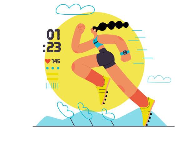 跑步者——一个在户外跑步和锻炼的女人图片下载