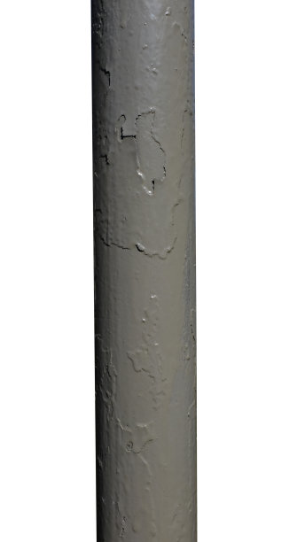 旧金属管隔离在白色图片下载