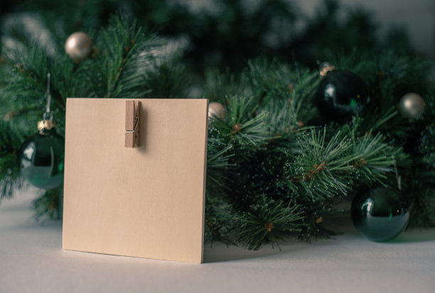 圣诞装饰背景。为你的问候拷贝空间。图片下载