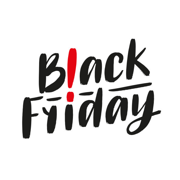 黑色星期五的现代字母孤立在白色上。图片下载