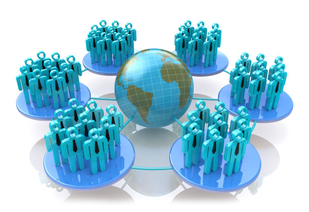 网络的设计与社会群体在世界上的信息沟通有关。三维演示图片下载