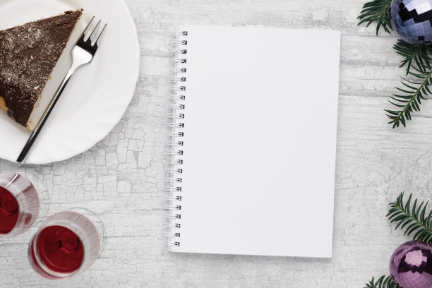 圣诞节和新年背景与圣诞装饰，媒体横幅，模型，平面设计，顶部视图图片下载