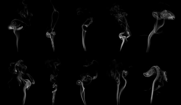 旋转运动的白烟群图片下载