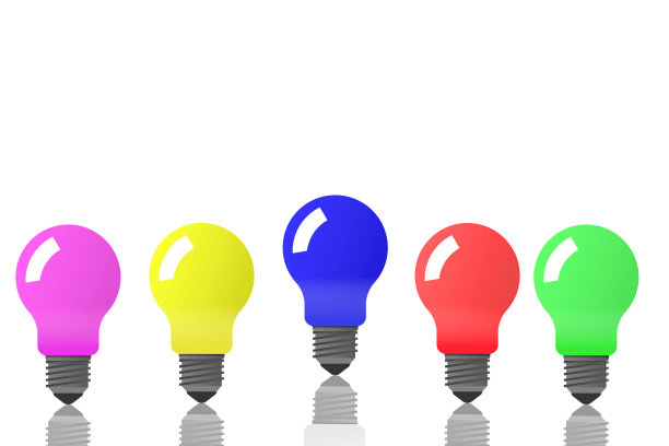 灯泡隔离在白色背景上图片下载