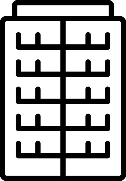 摩天大楼，多层图标轮廓建筑图片下载