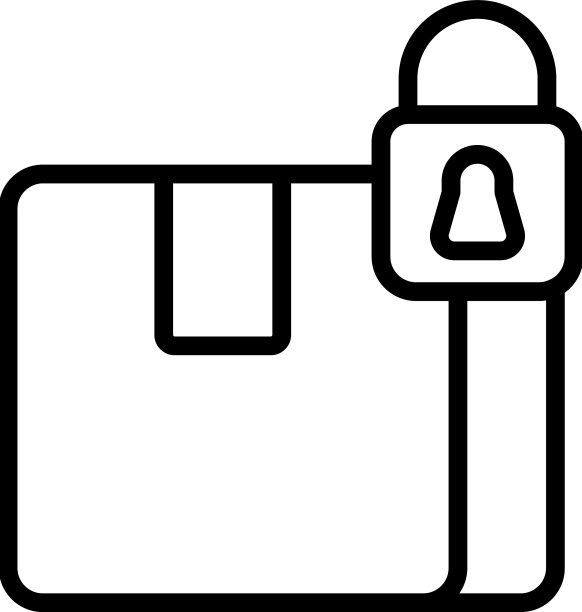 储物柜包裹图标大纲交付图片下载