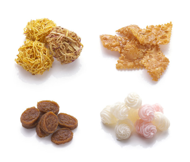 泰国甜点米饭和糖孤立在白色背景图片下载