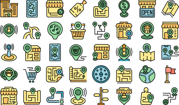 存储定位图标设置平坦图片下载