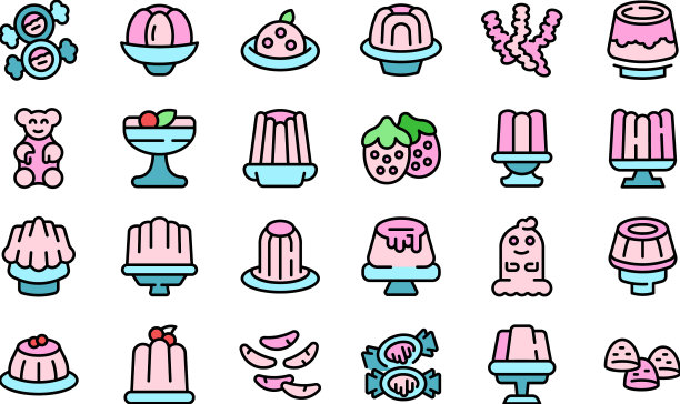 果冻图标变平图片下载