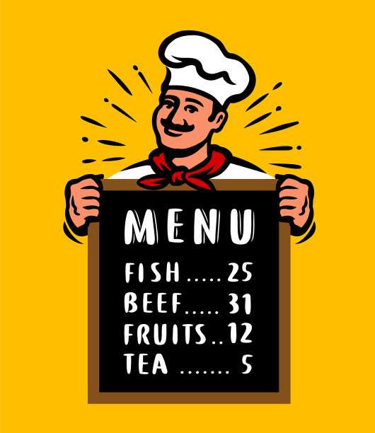 厨师提供餐厅菜单上的食物图片下载