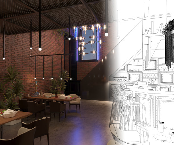 住宅室内可视化、3D插画图片下载