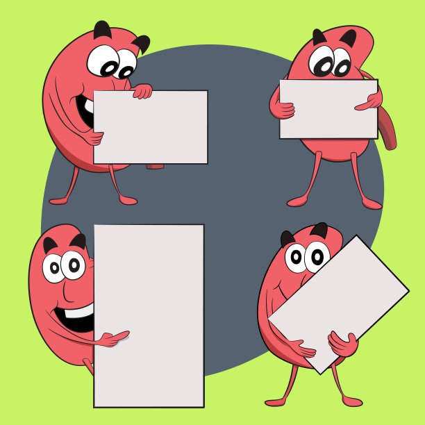 世界肾脏日庆祝图片。肾字手持白板并指向。健康快乐生活与健康器官矢量图。图片下载