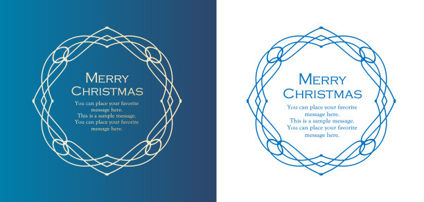 一套受圣诞节启发的框架设计。豪华的设计部分图片下载
