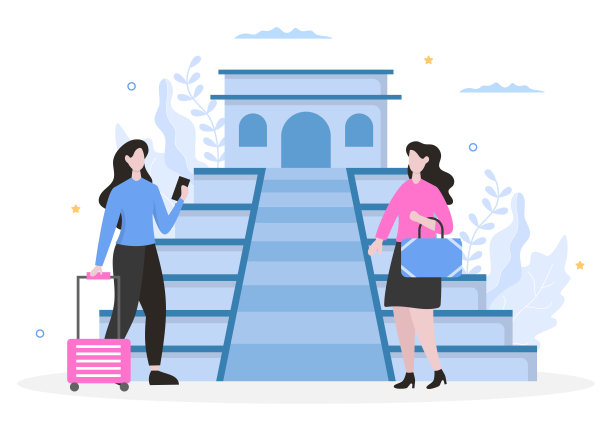 旅行到墨西哥背景矢量插图。是时候参观这些世界著名旅游景点的标志性地标了图片下载