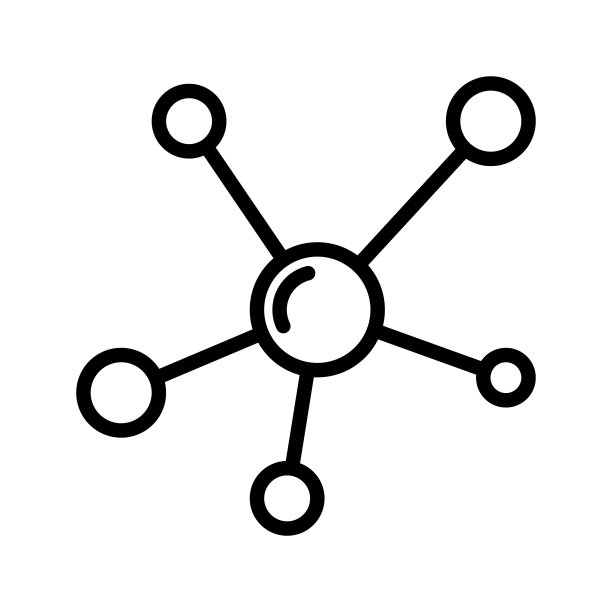分子平线图标。在白色背景上分离的物质的结构。轮廓标志的移动概念和网页设计，商店图片下载