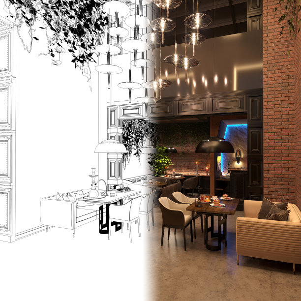 餐厅、室内可视化图片下载