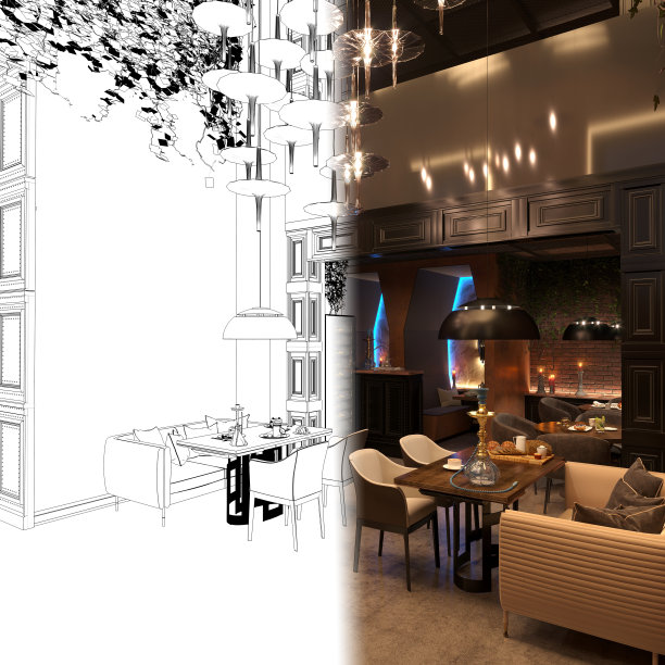 餐厅、室内可视化图片下载
