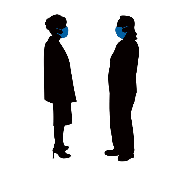 两个女人聊天，剪影矢量图片下载