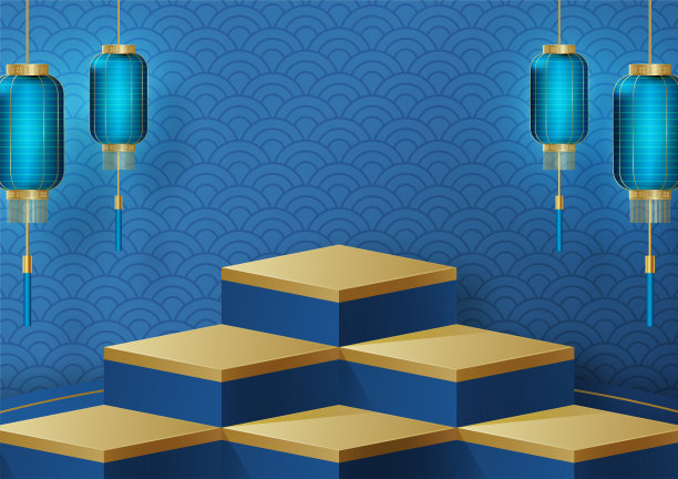 讲台圆舞台中式风格喜庆春节图片下载