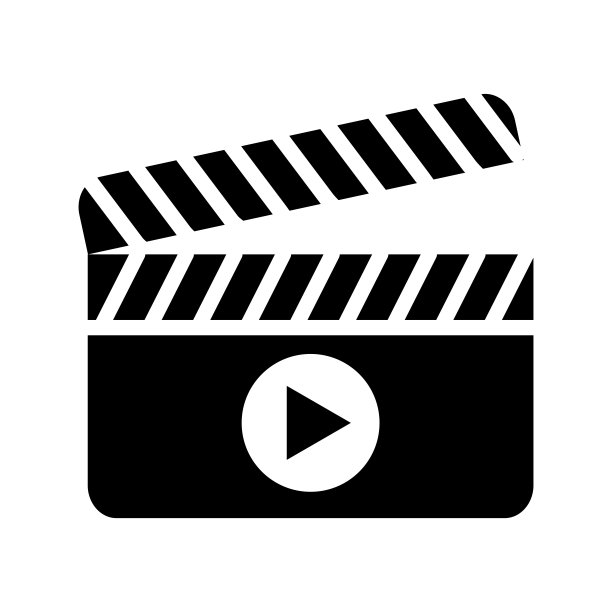 影片剪辑，视频播放器图标设计矢量模板插图图片下载