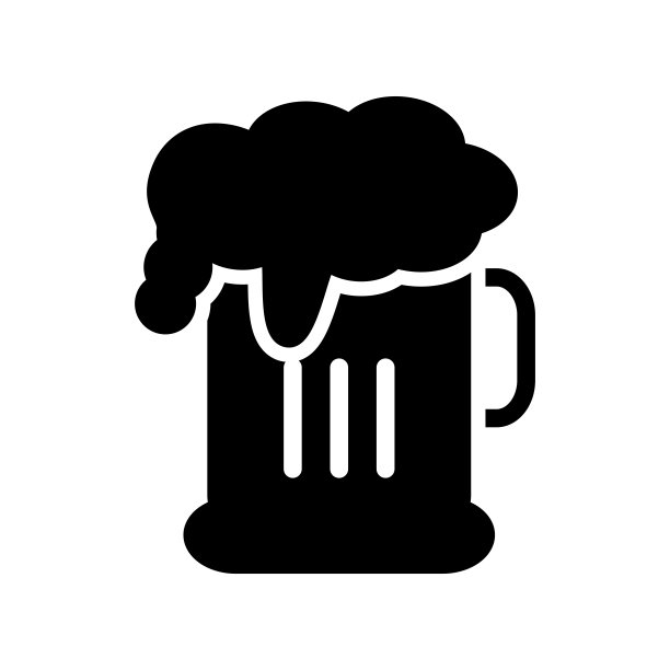 啤酒派对图标设计矢量模板插图图片下载