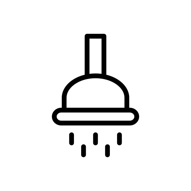 淋浴图标设计矢量模板插图图片下载