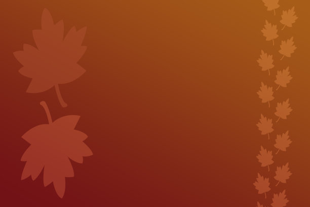 枫叶假日季节插图与秋天的颜色梯度和边界背景图形图片下载