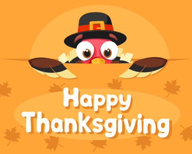 鸟火鸡藏起来，放文字的地方。感恩节图片下载
