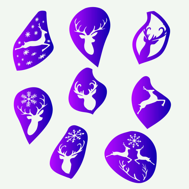 装饰模板新年和圣诞节。图片下载