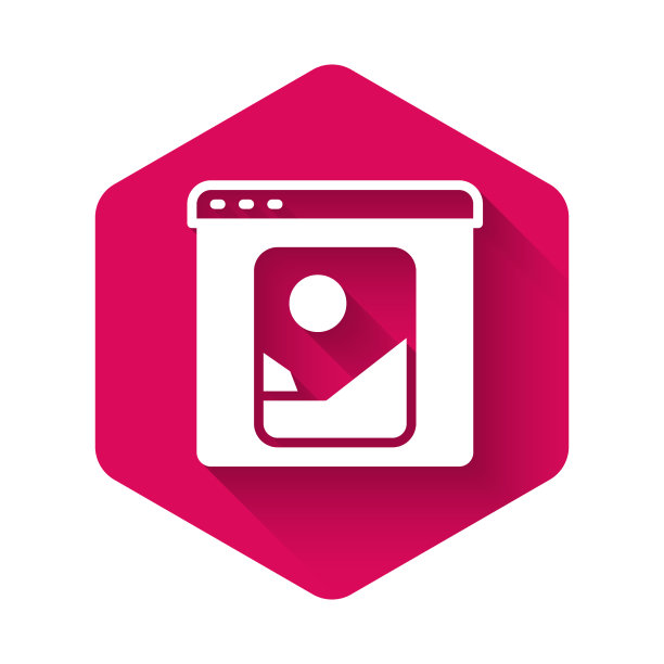 白色照片修饰图标孤立与长图片下载