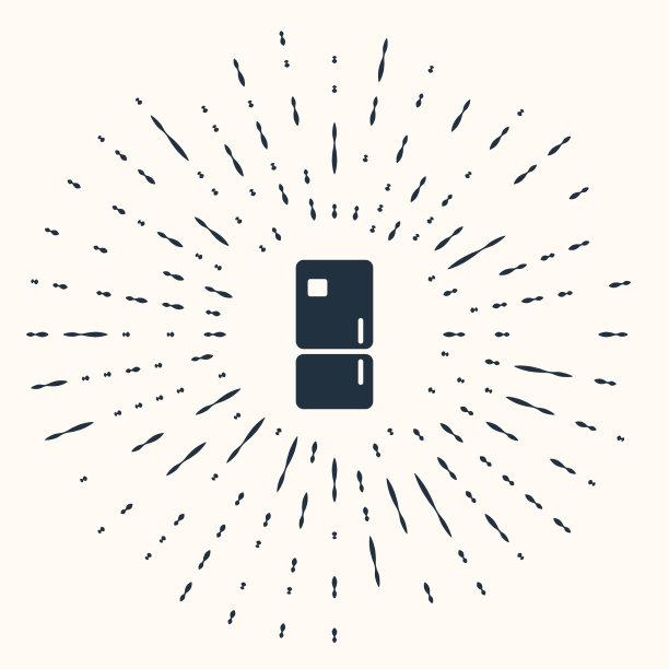 灰色冰箱图标孤立在米色图片下载