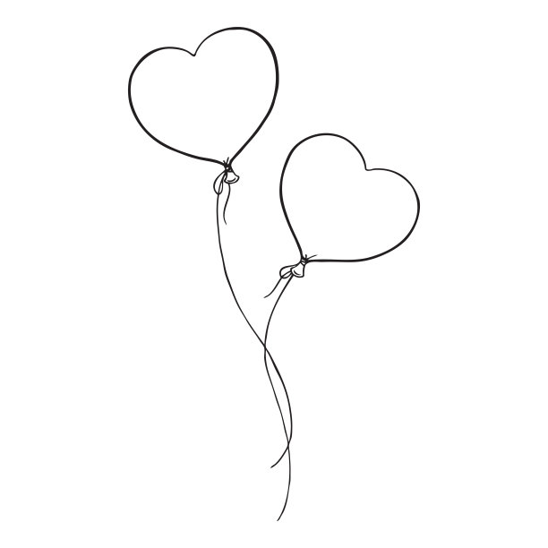 情人节的矢量气球。图片下载
