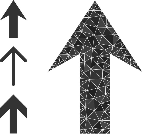 低多边形箭头向上图标与类似的图标图片下载