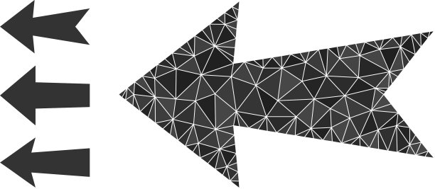 多边形箭头左边图标与奖金图标图片下载