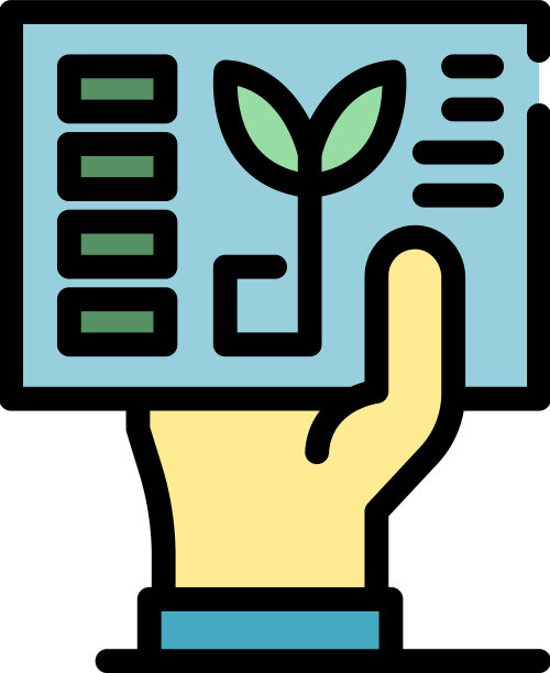 生态能源图标颜色轮廓图片下载