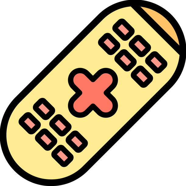 遥控器图标颜色轮廓图片下载
