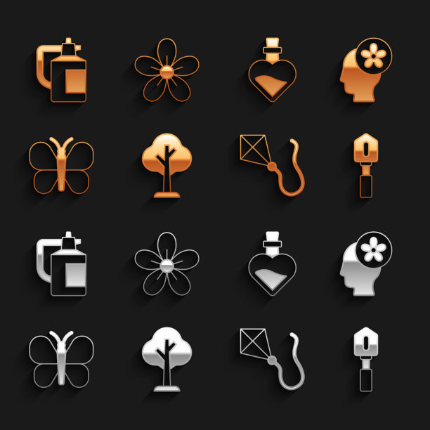 铁锹里面装着森林人头和花图片下载